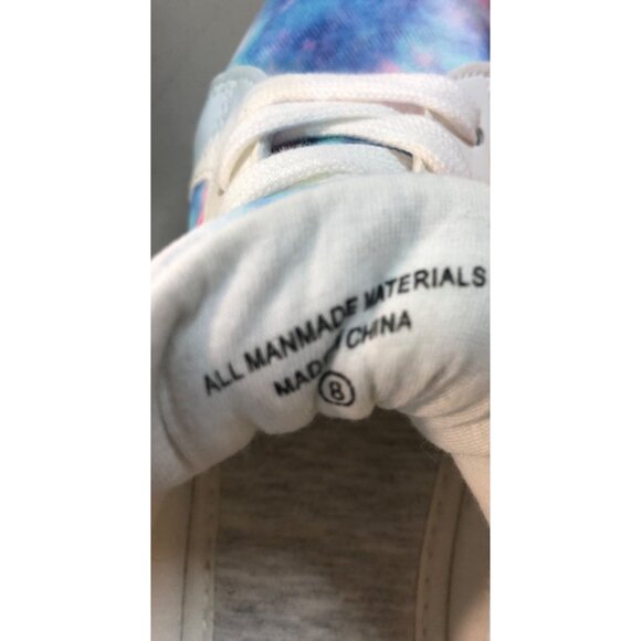 Pink & Blue Tie Dye Lace Up Sneakers by Soda Womens Size 8 - Picture 15 of 16